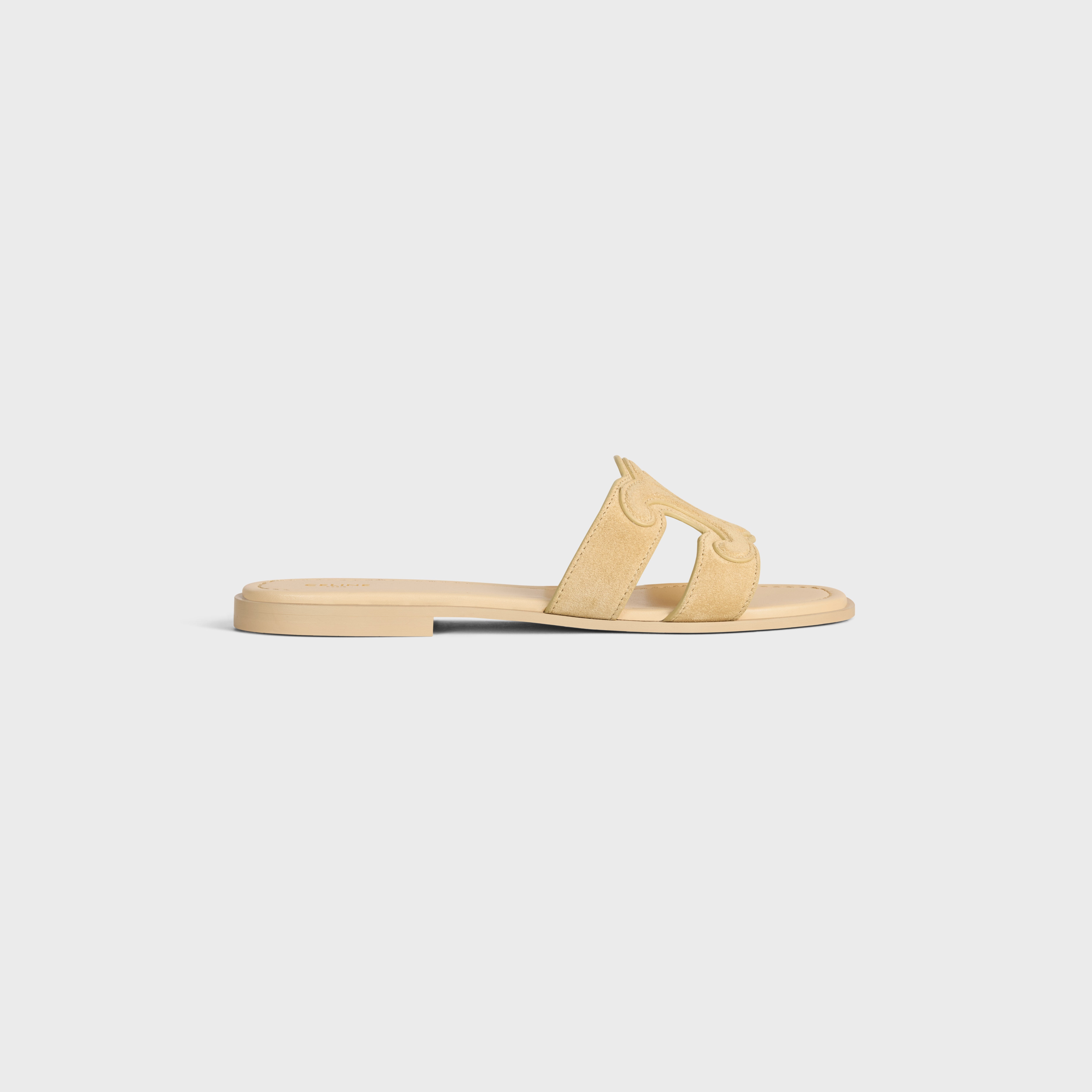 MARINA TRIOMPHE MULE IN SUEDE CALFSKIN - ORME | CELINE